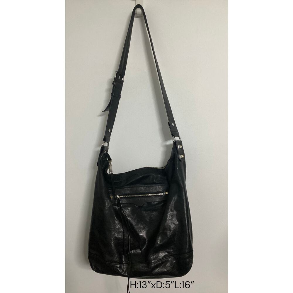 Rebecca Minkoff crossbody, over-the-shoulder hobo bag Black Shellac